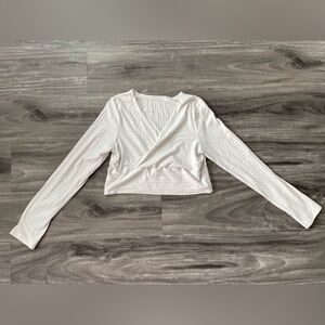 Stunning white ribbed crop top XL